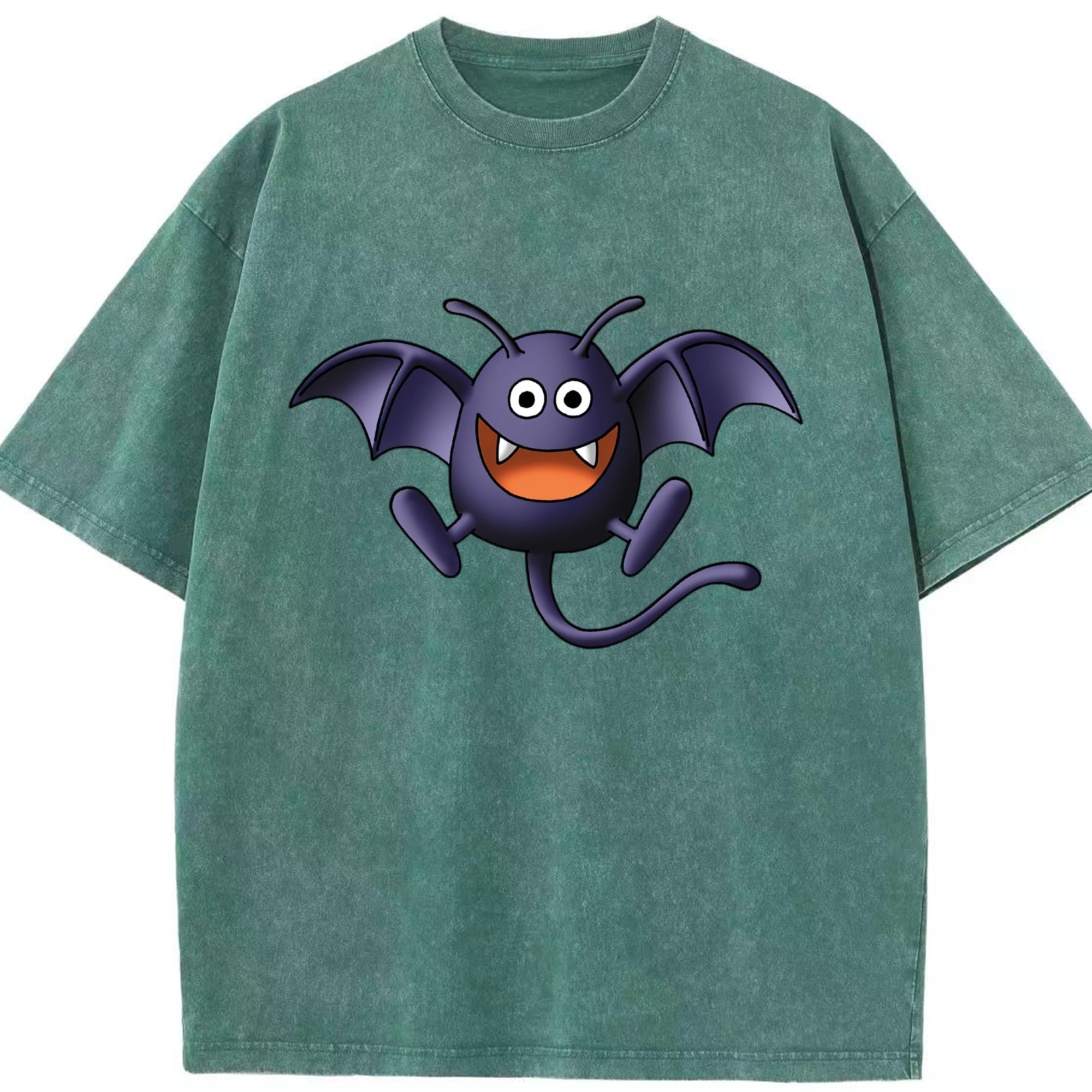（画像用） ドラゴンクエスト Doragon Kuesuto Dragon Quest 綿100% ヴィンテージ風 半袖Tシャツ（フロントプリント）